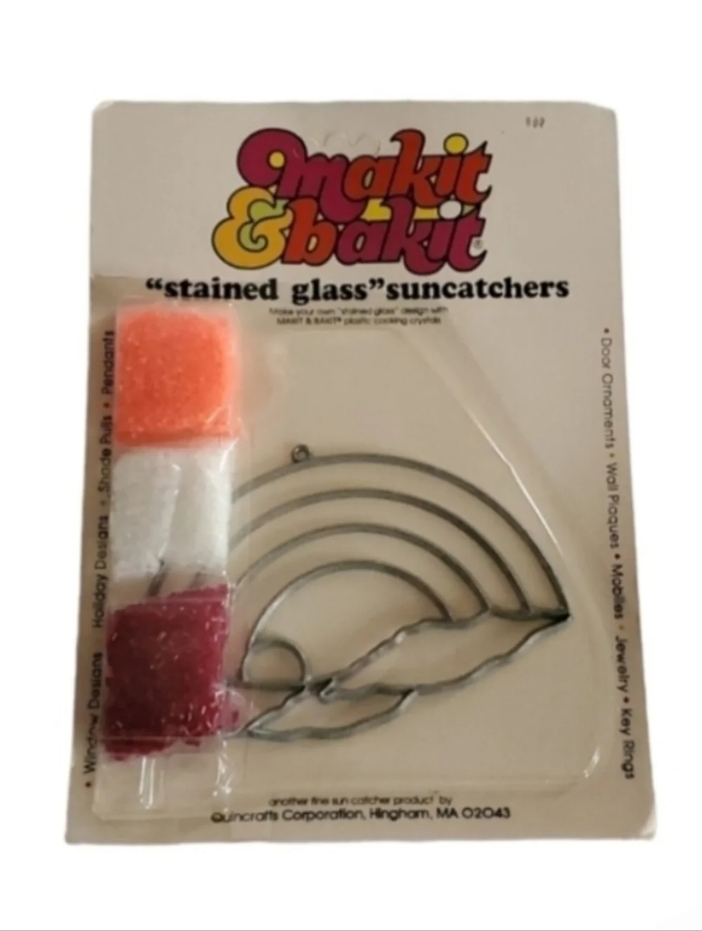 Makeit & Bakeit Stained Glass Suncatcher Rainbow Craft Kit Vintage